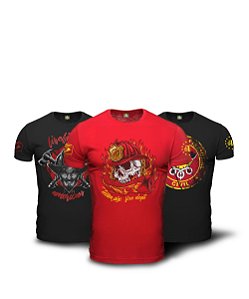 Kit 3 Camisetas Masculinas Bombeiro Firefighter