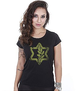 Camiseta Baby Look Feminina Israel Defense Team Six Brasil