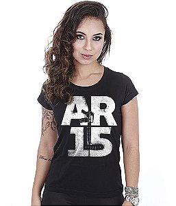 Camiseta Baby Look Feminina Squad T6 Magnata AR15 Team Six Brasil