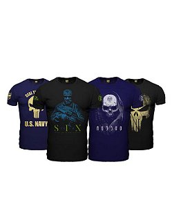 Kit Soldier 4 Camisetas Militares