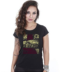 Camiseta Motorcycle Baby Look Feminina Old School Race Legend