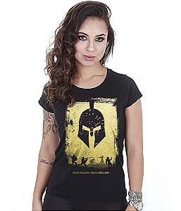 Camiseta Baby Look Feminina Si Vis Pacem Para Bellum Gold Line