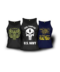 Kit 3 Camisetas Regata Combat Masculina