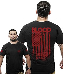 Camiseta Masculina Wide Back Blood Is The New Ink Of Freedom