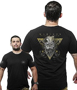 Camiseta Masculina Wide Back Marines Beard Gang Team Six Brasil