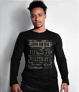 Camiseta Manga Longa Camu Join Or Die Masculina