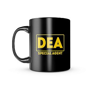 Caneca de Porcelana Dark Militar DEA Special Agent Team Six Brasil