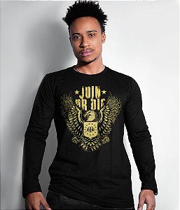 Camiseta Manga Longa Concept Join Or Die Gold Line Masculina Team Six Brasil