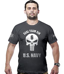 Camiseta Militar Punisher Seal Team Six US Navy Hurricane Line