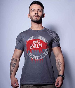 Camiseta Masculina Squad T6 Magnata 100% Bacon 100% Freedom Team Six Brasil