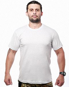 Camiseta Básica Lisa Team Six Branca Tático Militar 100% Algodão 