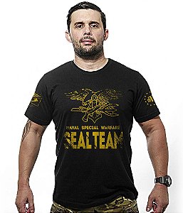 Camiseta Masculina Navy Seal Marines Naval Especial Warfare Team Six Brasil