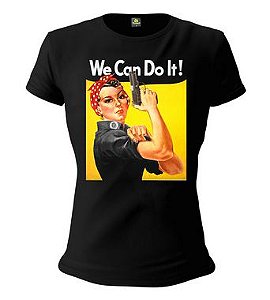 Camiseta Baby Look Feminina Squad T6 Instrutor Fritz We Can Do It