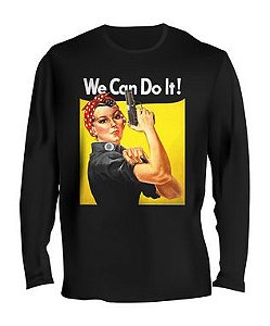 Camiseta Manga Longa Tactical Fritz We Can Do It Masculina Team Six Brasil