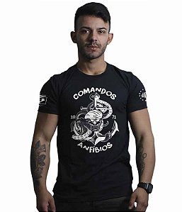 Camiseta Masculina Comandos Anfibios COMANF Team Six Brasil