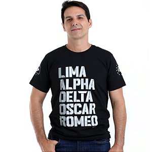 Camiseta Masculina Lador Lima Alpha Delta Oscar Romeo Team Six Brasil