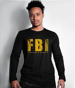 Camiseta Militar Manga Longa FBI