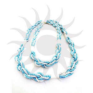 Brajá - 6 Fios - Opaco - Branco E Azul Claro