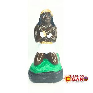 Imagem - Pena Branca Ajoelhado - 10 cm - Gesso