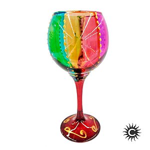 Taça De Luxo Preta - Dourado Sobre Colorida