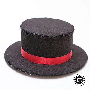 Cartola - Simples - Baixa - Veludo - Preta