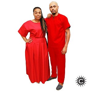 Conjunto - Oxford - Vermelho (Promoção Com Duas Unidades)