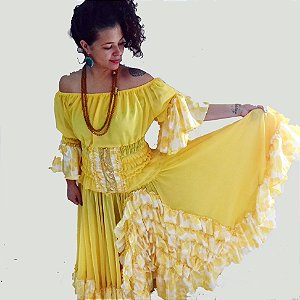 Roupa Luxo - Cigana - Amarela