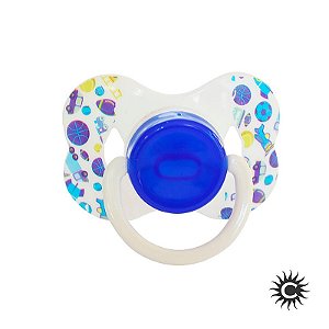 Chupeta com detalhe azul