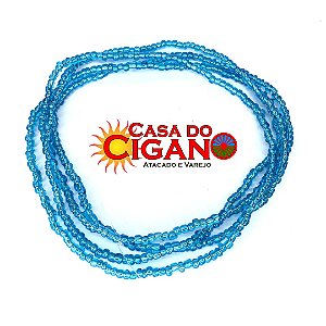 Guia de Miçanga Cristal - Azul Claro - 1,50cm