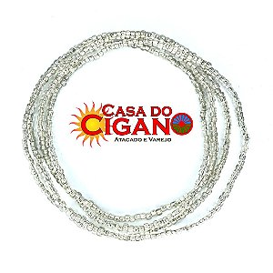 Guia de Miçanga Cristal - Branca - 1,50cm