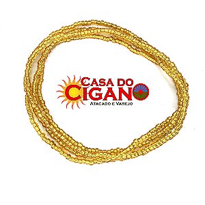 Guia de Miçanga Cristal - Ouro Novo - 1,50cm