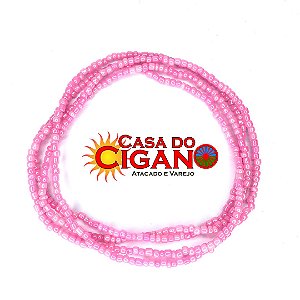 Guia de Miçanga Cristal - Rosa - 1,50cm