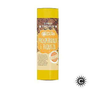Vela 7 Dias Prosperidade e Riqueza c/ essência e patuá - Linha Premium Casa do Cigano