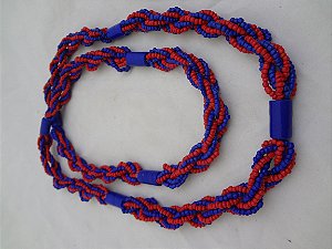 Brajá - 6 Fios - Opaco - Vermelho E Azul