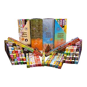 Kit com 10 Incensos - Caixa Com 8 Varetas - Aromas Variados