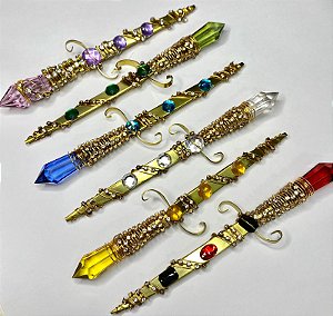 Punhal Luxo Ouro (cores) Com Bainha - Unidade