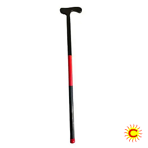 Bengala de madeira - Preta e Vermelha - 90cm