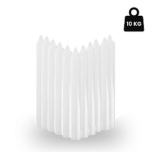 Kit Vela Palito Branca 19cm Atacado Fardo com 10kg - Casa do Cigano
