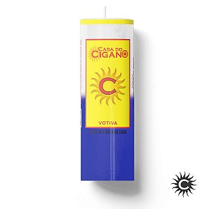 Vela 7 Dias Branca e Azul 260g - Casa do Cigano
