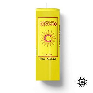 Vela 7 Dias Amarela 260g - Casa do Cigano