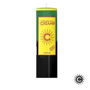 Vela 7 Dias Verde e Preta 260g - Casa do Cigano