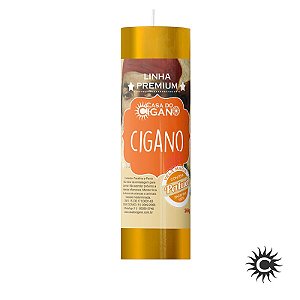 Vela 7 Dias Cigano c/ essência e patuá - Linha Premium - Casa do Cigano