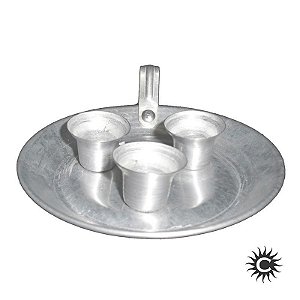 Castiçal - Porta Velas - Alumínio - 3 Velas