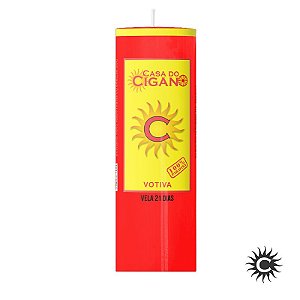 Vela 21 Dias Vermelha 1.8kg - Casa do Cigano