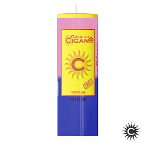Vela 21 Dias Rosa e Azul 1.8kg - Casa do Cigano