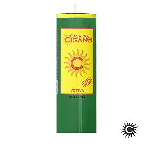 Vela 21 Dias Verde 1.8kg - Casa do Cigano
