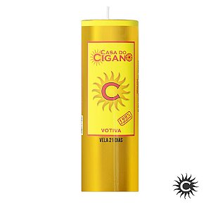 Vela 21 Dias Dourada Especial 1.8kg - Casa do Cigano