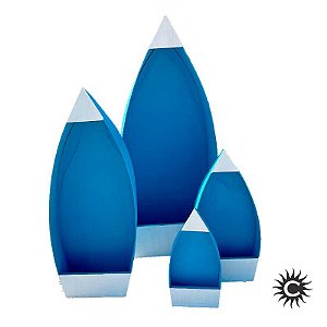 Barco Iemanjá de Madeira 50 cm - Casa do Cigano