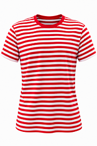 Camiseta Listrada - Malandro - vermelha e branca / azul e branca / preta e branca