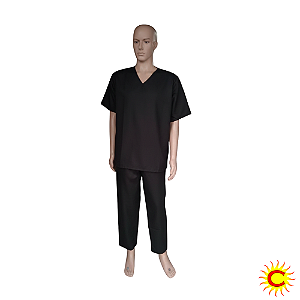 Conjunto Masculino Oxford – Preto (Calça e Camiseta)